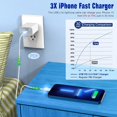 thumbnail image 4 of Cable USB C a Lightning APFEN, paquete de 2 unidades, 1,8 m, para iPhone, 4 of 7