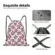 thumbnail image 4 of Fotbe Rose Flowers Bolsa Mochila con Cordón Estampada, Bolsa de Gimnasio Deportiva, Bolsa Cinch, Bolsa con Cordón para Hombres y Mujeres-Small, 4 of 6