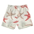 thumbnail image 7 of FORMRS Boys Swim Trunks Quick Dry Mesh Liner Boardshorts Sizes XS-XL, Brown Starfish, 7 of 7