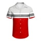 thumbnail image 3 of Playeras Hombres Casual Manga corta Primavera Verano Turndown Neck 3D Impreso Camisas Moda Top Blusa Camisas (Red, S), 3 of 4