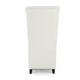 thumbnail image 6 of Miniyam 22" Wide Wing Back Accent Side Chair, PU Wingback Contemporary Leisure Chairs, Armchair for Living Room or Bedroom with Wooden Legs, White, 6 of 11