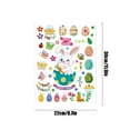 thumbnail image 3 of Honeeladyy Easter Wall Decals Removable Decals Bunny Eggs Radish Combo Stickers Wall Easter Pattern Wall Decal Easter Decoration for Living Room Bedroom Kitchen Party Home Supplies, 3 of 6