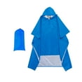 thumbnail image 4 of Segolike Rain Poncho Emergency Waterproof Pullover with Hood and Drawstring Raincoat Jacket for Backpacking Hiking Fishing Outdoor Men Blue, 4 of 8