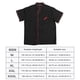 thumbnail image 4 of Uniforme de chef unisex de manga corta, camisa básica de chef para catering, panadería, servicio de alimentos, restaurante, talla M (negro), 4 of 5