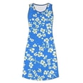 thumbnail image 4 of Blmnix Sleep Tanks Nightgown for Women Victorian Nightgown Cotton Nightgowns Nightshirt Above-the-Knee Crew Neck Sleeveless Blue Backless Nightgown,XXL, 4 of 7