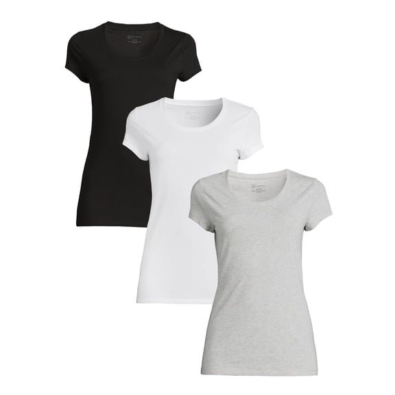 No Boundaries Juniors Everyday Short Sleeve T-Shirt, 3 Pack