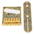 thumbnail image 4 of Guitare Électrique Selle Chevalet Plaque Réglable Sculpté Motif Or Chevalet de Guitare pour le Remplacement, 4 of 14