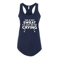 thumbnail image 2 of Wild Bobby, This is Not Sweat Its Just My Fat Crying, Gym/Workout, Women Racerback Tank Top, Navy, Large, 2 of 4