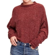 Free People Womens Breakaway Pullover Sweater, Red, X-Small