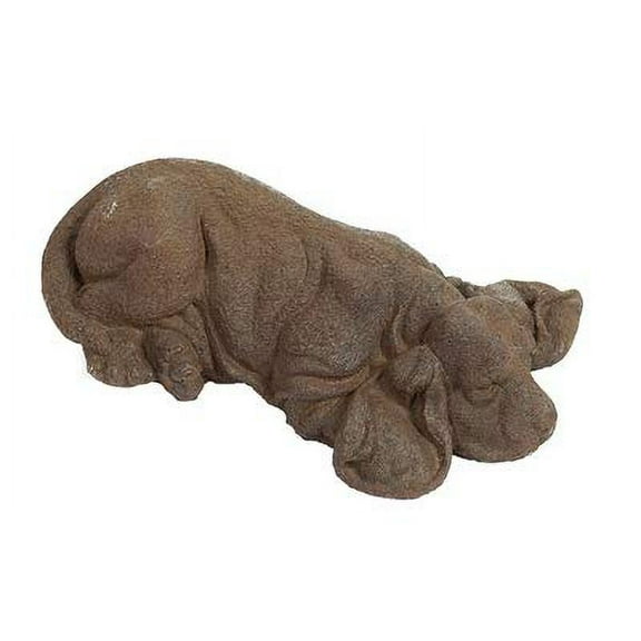 Solid Rock Stoneworks Laying Basset- 4" Tall- Java