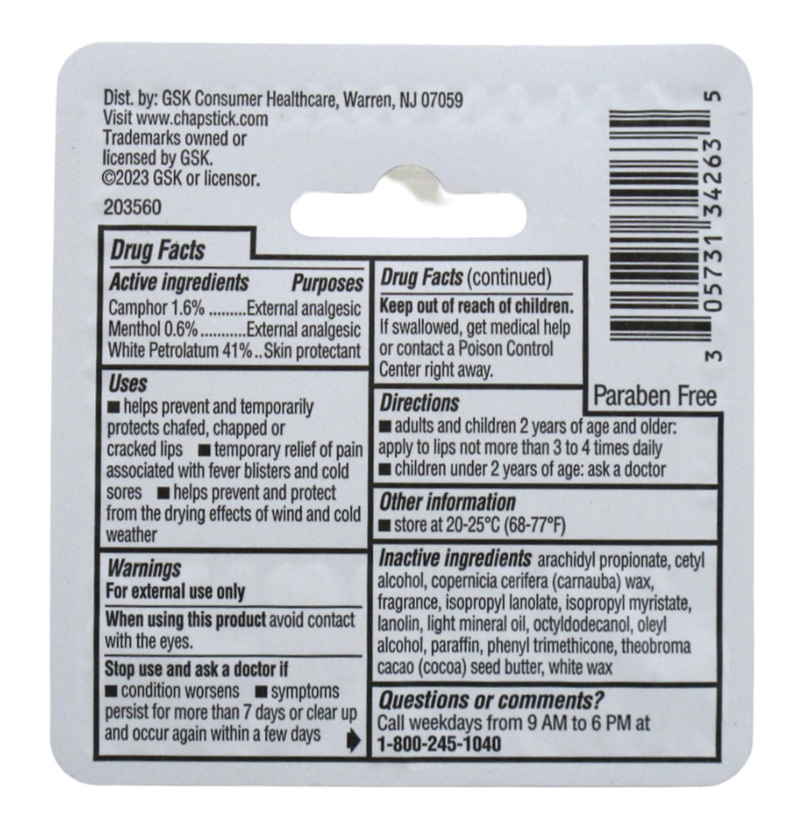 Chapstick Classic Medicated 0.15 Ounce (Pack of 12)