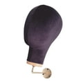 thumbnail image 5 of Dualoai Wall Mounted Female Velvet Mannequin Head Hat Display Stand for Salons Homes Black, 5 of 9