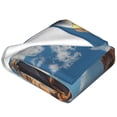 thumbnail image 2 of Cauagu Blue Sky White Cloud Eagle Pattern Flannel Bed Blankets,Fleece Blanket Comfortable Air Conditioning Blanket for Sofa Bed Travel Couch & Living Room -50"x40", 2 of 8