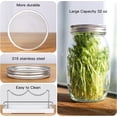 thumbnail image 5 of Germination Set, Germination Lid with 316 Stainless Steel Strainer, for Wide Mouth Quart Mason Jars, Germination Set, 5 of 5