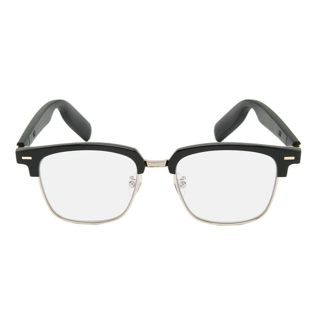 Music Glasses, Smart Glasses Blue Light Blocking Open Ear Speaker IP67 Waterproof Human Body Sensing for Running