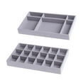 thumbnail image 1 of 2 Bandejas para Joyas, Organizador de Cajón de Tocador, Brazalete, Colgante, Caja de Almacenamiento, Gris Yuyangstore Bandeja de joyería, 1 of 8