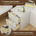 thumbnail image 6 of YouTrend Nightstand Set of 2 with 2 Drawers for Bedroom, Small End Table for Adults, Wooden Storage Cabinet for Living Room, White, 6 of 10