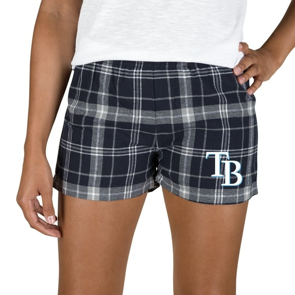 Women's Concepts Sport Navy/Gray Tampa Bay Rays Ultimate Flannel Shorts