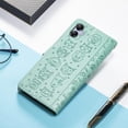 thumbnail image 2 of for Samsung Galaxy A04e Wallet Case, Cute Cat Dog Cartoon Style with Card Slots Holder PU Leather Flip Phone Cover Case for Samsung Galaxy A04e /Galaxy F04 /Galaxy M04 MG Green, 2 of 9