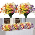 thumbnail image 5 of ZOELNIC 6 Bundles Outdoor Artificial Daisies Fake Flowers Shrubs Hanging for Wedding Party Flowers Decorations Home, 5 of 9