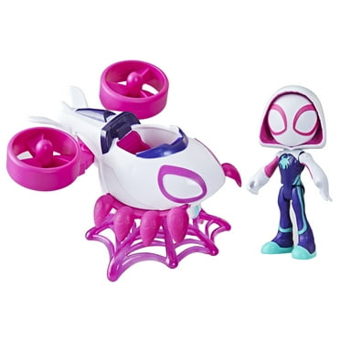 Marvel Spidey and His Amazing Friends Ghost Spider Copter Set, Action Figure, Vehicle, Accessory