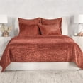 thumbnail image 6 of Pemberly Row 20x36" Velvet and Solid Cotton King Sham in Terracotta Orange, 6 of 6