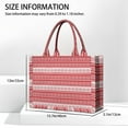 thumbnail image 3 of Large Capacity Tote Bag,Red Christmas Geometric Snowflake Pattern Handbag Fashion Luxury Tote Bag,15.7"x13"x 5.1" Inches,Laptop Compatible, 3 of 6