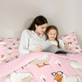 thumbnail image 5 of Homewish Boys Girls Kawaii Duck Bedding Comforter Set 2pcs,Cute Cartoon Twin Comforter Sets Microfiber,Farmhouse Animal Breathable Bedding Set,Lightweight Room Decor,Reversible, 5 of 8