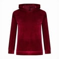 thumbnail image 5 of Tdoqot Girls Fleece Hoodies with Pocket- Casual Long Sleeve Warm Fashion Kids Fall Winter Clothes Wine Size 12, 5 of 6