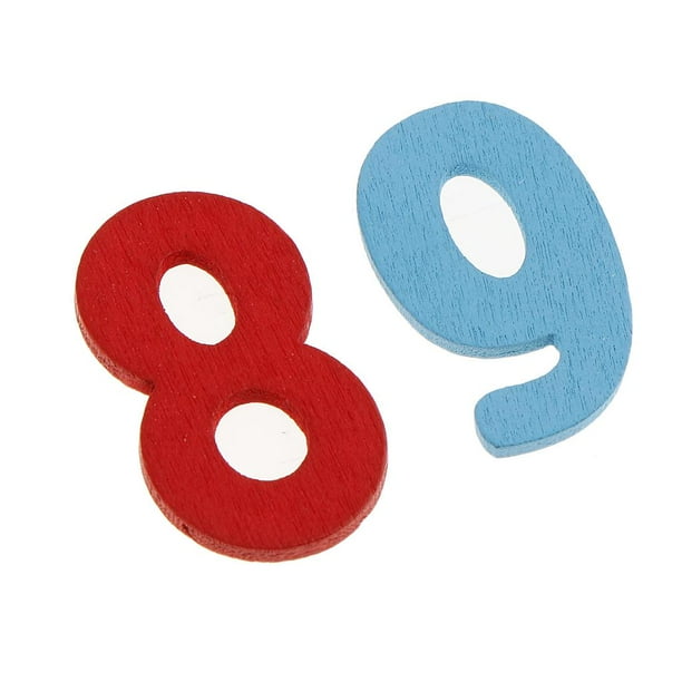 Rongfmy 120pcs Number Wooden Numbers Puzzle Colorful With