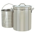 thumbnail image 1 of Bayou Classic 62 Quart Stainless Steel Stockpot with Vented Lid, BC-1160, Silver, 1 of 3