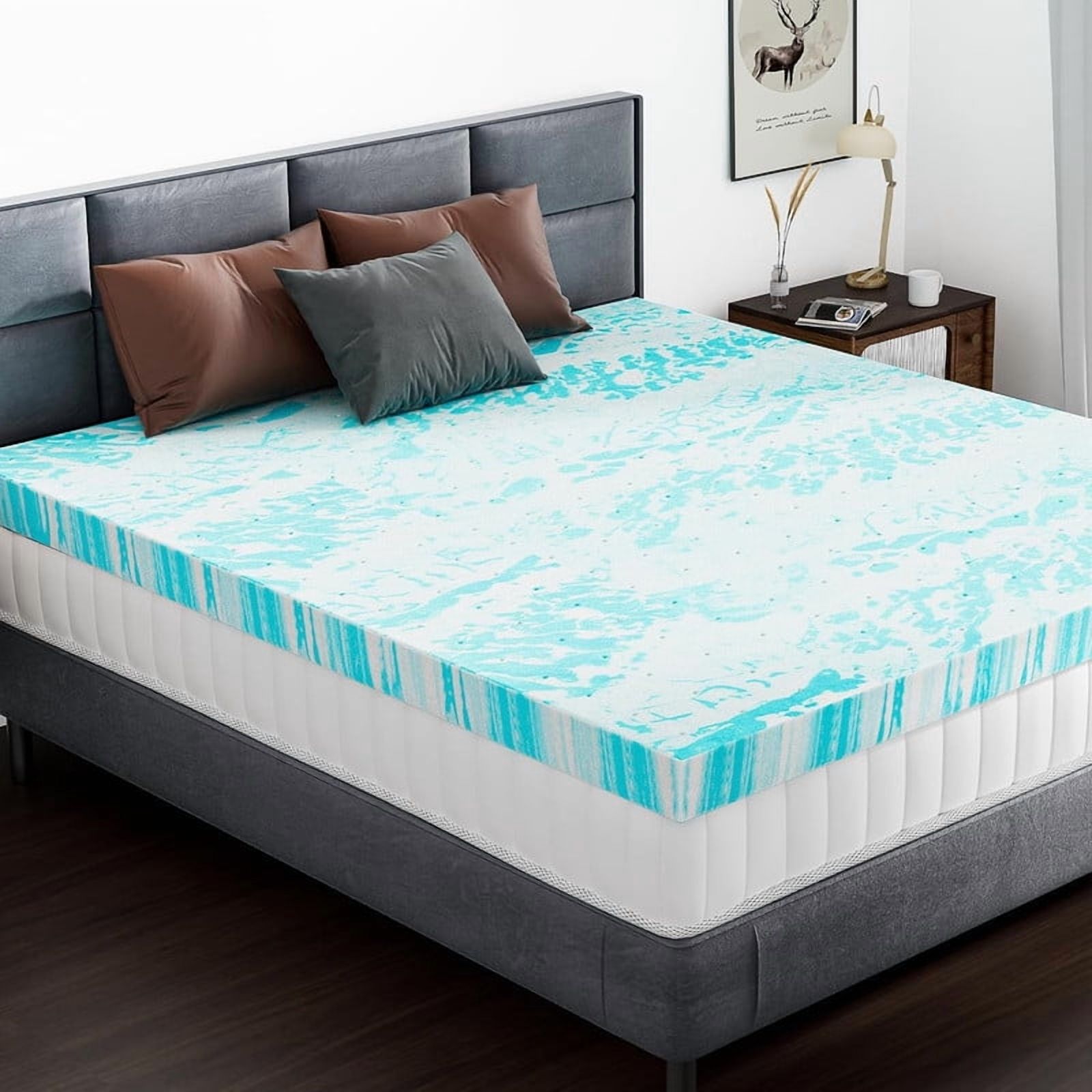 Sybels 2 Inch Full Size Gel Memory Foam Mattress, Relieve back pain, CertiPUR-US Certified