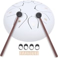 thumbnail image 4 of Keenso Steel Tongue Drum Round Beginner Percussion Musical Instrument 6inch with Storage Bag,Percussion,Drum, 4 of 8