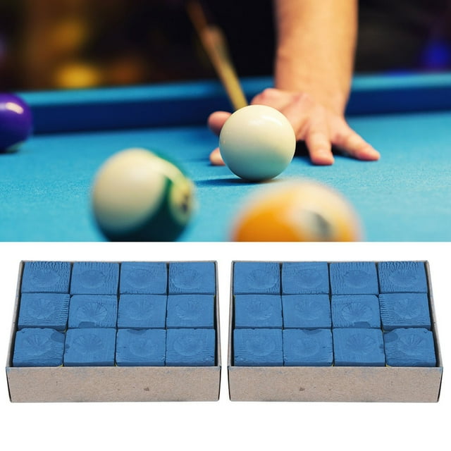 24 Pcs Craie à Pointe de Queue, Craie Sèche de Queue de Piscine à Haute Adhérence Poudre de Billard pour Terrains de Billard de Qualité Moyenne et Haute