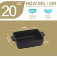 thumbnail image 5 of SWEEJAR Ceramic Baking Dish, Rectangular Small Baking Pan with Double Handles, 22OZ for Cooking, Brownie, Kitchen, 6.5 x 4.9 x 1.8 Inches(Turquoise), 5 of 5