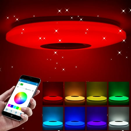 

1111Fourone Smart Music LED ceiling Lights RGB Dimmable APP Remote control Modern Bluetooth light bedroom lamps ceiling lamp