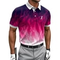 thumbnail image 2 of Zysthvn Golf Men Tops and Shirts Summer Polo Casual Mens T Shirts Short Sleeve Printed Turn Down Collar Shirts, 2 of 5