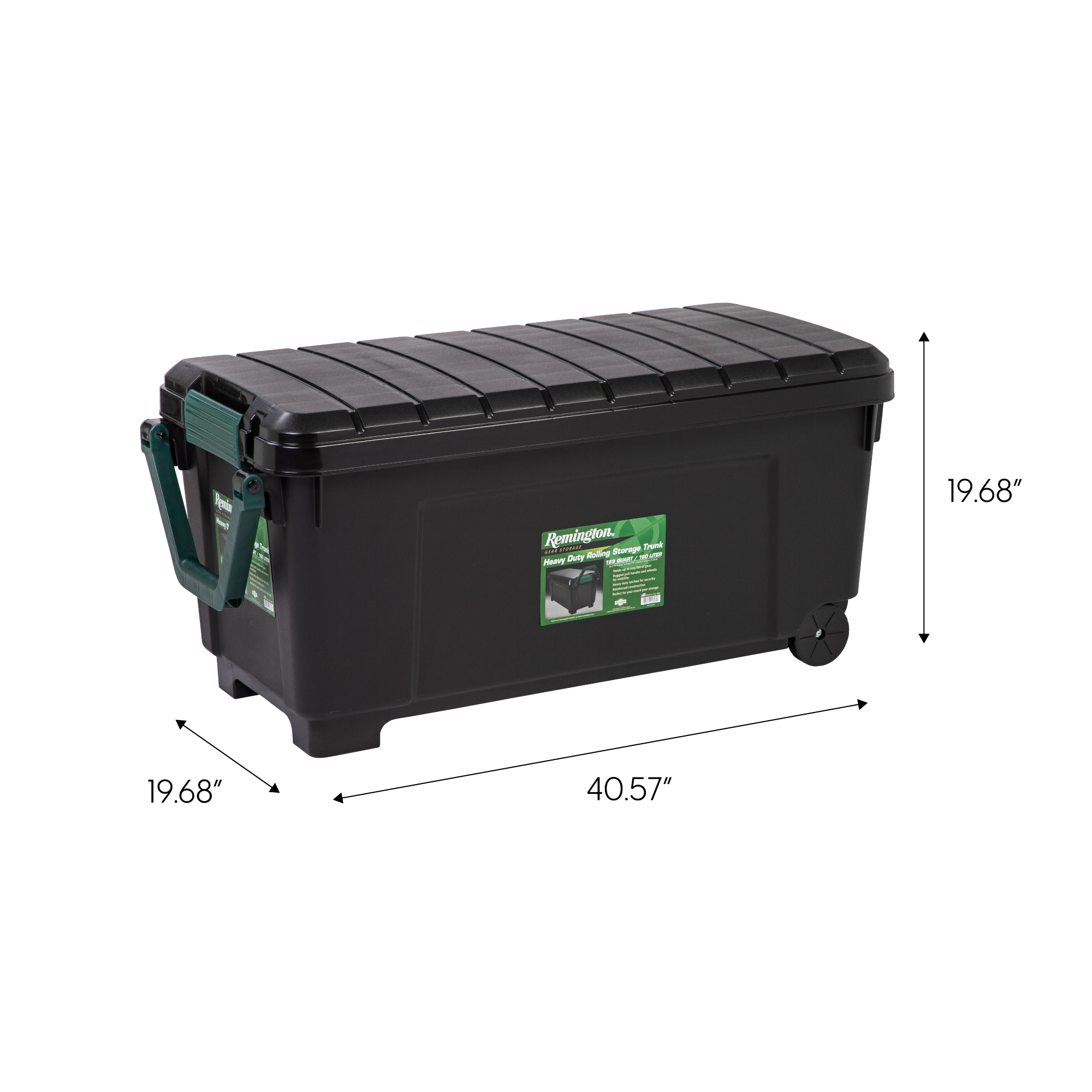 Remington® 170 Qt. (43 gal.) Heavy-Duty Rolling Plastic Storage Tote ...