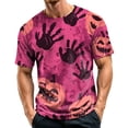 thumbnail image 3 of Halloween Shirts for Men Funny Pumpkin Ghost Graphic Halloween T Shirts Round Neck Short Sleeve Halloween Costumes, 3 of 6