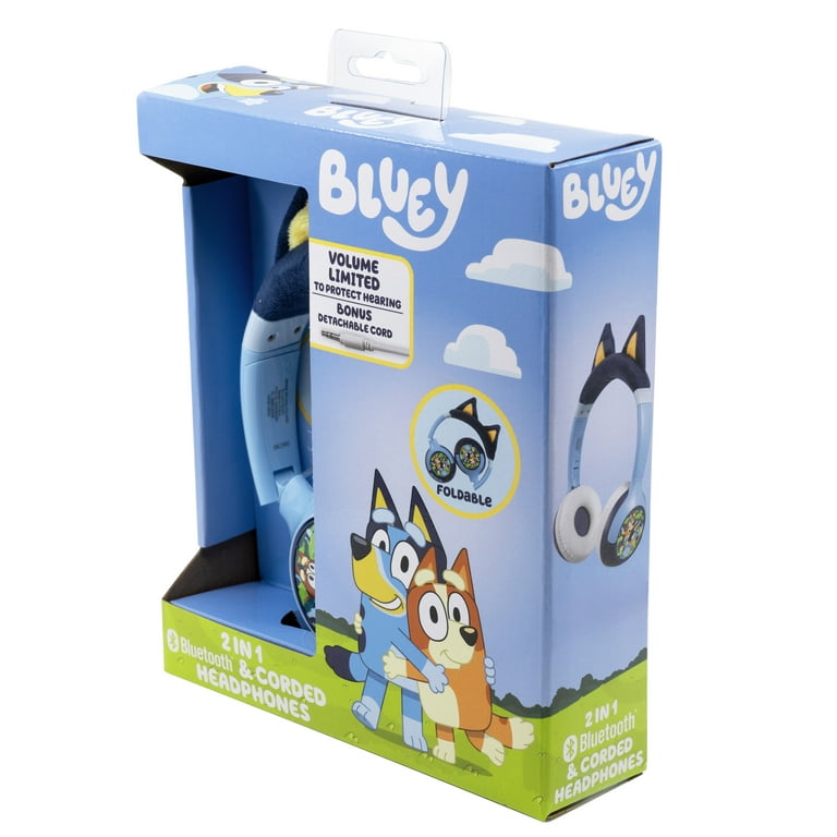 eKids, Bluey, Bluetooth Headphones with Cord Option