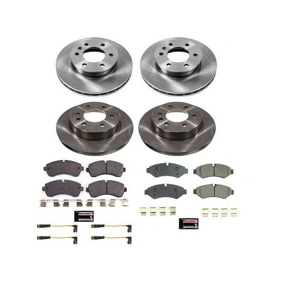 Front and Rear Brake Pad and Rotor Kit - Compatible with 2019 - 2024 Mercedes-Benz Sprinter 2500 RWD 2020 2021 2022 2023