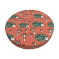 thumbnail image 2 of Lsque Hedgehog Mushroom Round Bar chair cushion covers Velvet Fabric Premium Comfort Protects from Scratches and Stains for 14-17 Inch Chair- 12 inch, 2 of 7