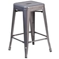 thumbnail image 3 of Home Square 24" Backless Metal Counter Stool in Gray Finish- Set of 3, 3 of 9