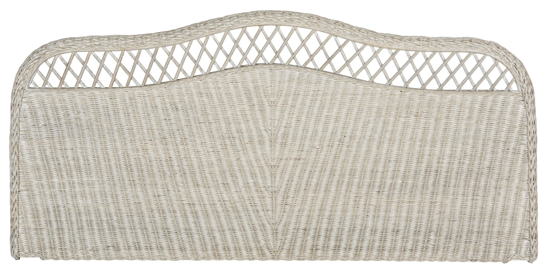SAFAVIEH Sephina Rustic Coastal Rattan Headboard, Queen, Antique Grey