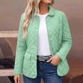 thumbnail image 2 of Busydd Down Jackets for Women Trendy Solid Color Long Sleeve Winter Jacket Warm Cozy Lapel Puffer Jacket with Pockets S, 2 of 8