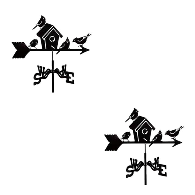 Guardoinrt Add Charm To Garden Wind Direction Indicator Garden Art Decoration Weather Vane 2Set