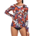 thumbnail image 4 of joogoo Womens UPF 50+ Sun Shirts Tie Dye Flower Long Sleeve UV Protection Rash Guard Tops S, 4 of 7