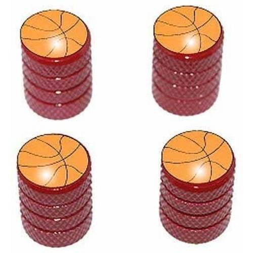 Basketball NBA Tire Rim Wheel Aluminum Valve Stem Caps, Multiple Colors