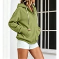 thumbnail image 7 of Hoodies Sweatshirt for Women Button Collar Drawstring Long Sleeve Pullover Casual Winter Hooded Tops With Pocket Fall Outfits, 7 of 7