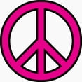 thumbnail image 2 of CafePress - Pink Peace Sign Magnet - 2.25" Round Magnet, Refrigerator Magnet, Button Magnet Style, 2 of 3